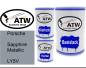 Preview: Porsche, Sapphire Metallic, LY5V: 500ml Lackdose + 500ml Klarlack + 250ml Härter - Set, von ATW Autoteile West.